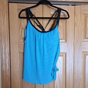 Free Country Women's Blue Swim Top With Bottoms